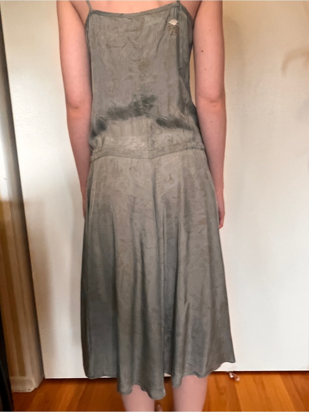 Diesel Grey Slip Midi Dress with Crisscross Straps - Picture 9 of 9